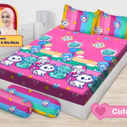 Sprei Emilia Cute Cat Tinggi 25 cm