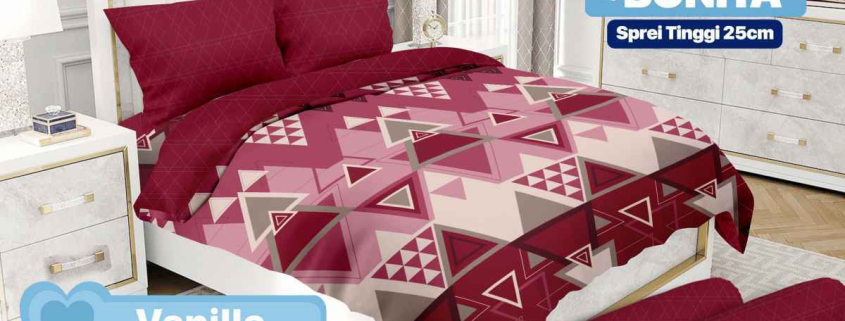 Bed Cover Emilia Vanilla Tinggi 25