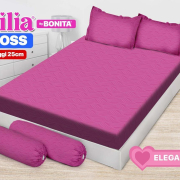 Sprei Emilia Polos Emboss Elegant Pink