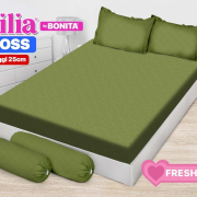 Sprei Emilia Polos Emboss Fresh Green