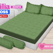 Sprei Emilia Polos Emboss New Light Green